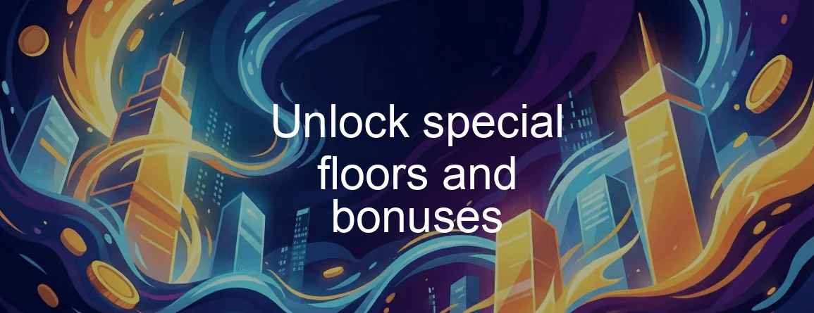 Frozen and Temple special floors glowing in a Tower Rush tower